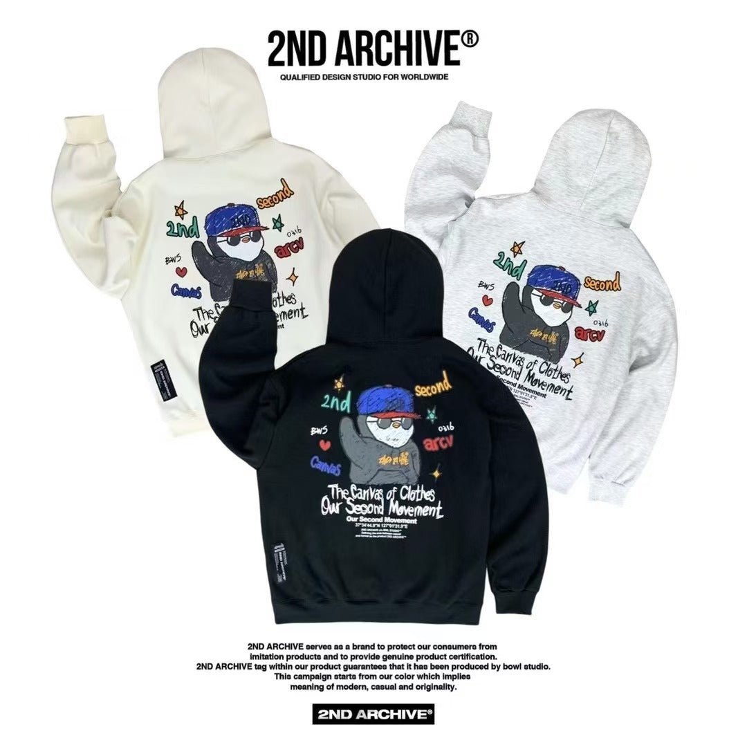 韓國直送🇰🇷 2ND ARCHIVE Penguin Hoodie HLY & CHOCCICO
