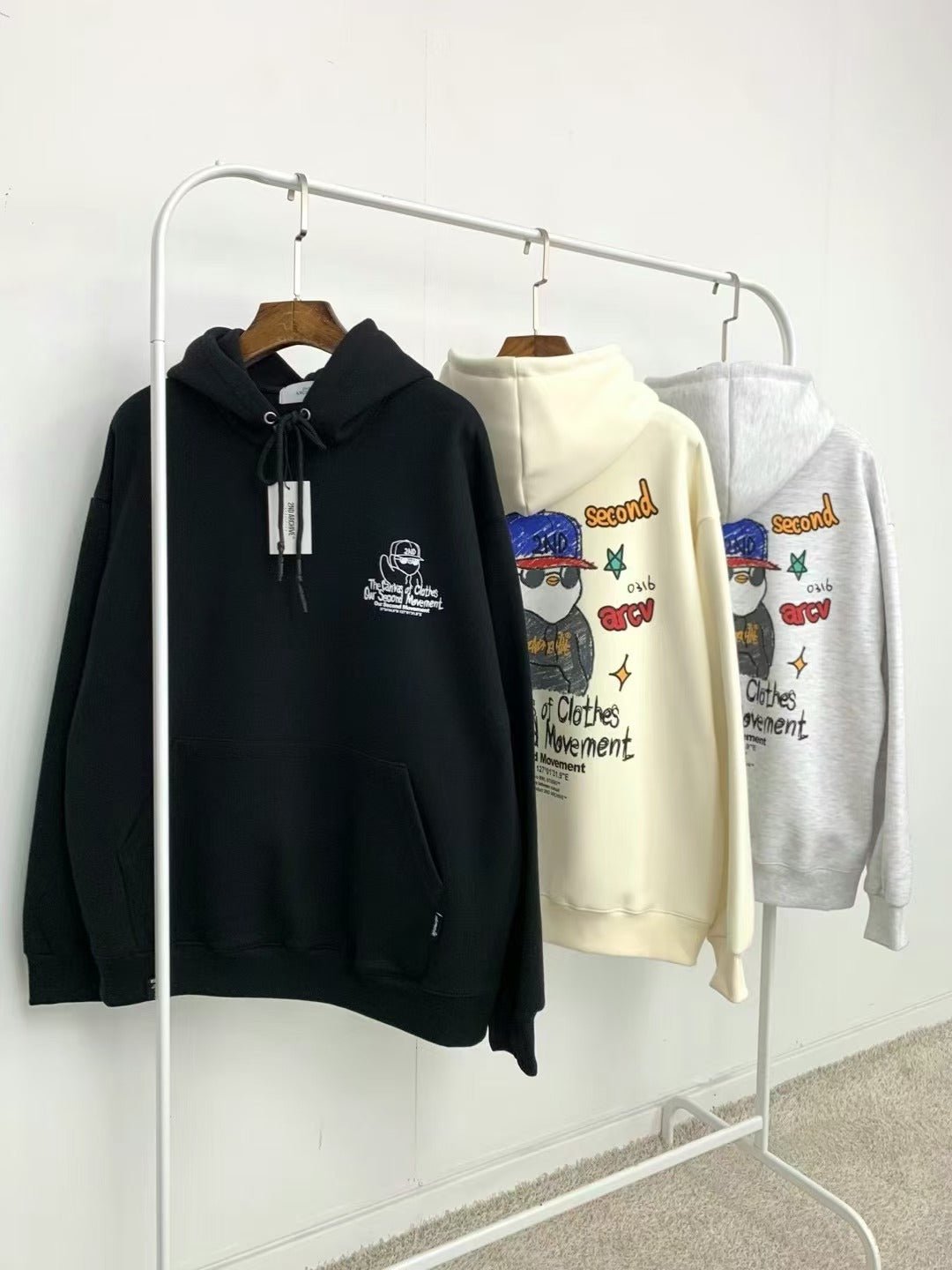 韓國直送🇰🇷 2ND ARCHIVE Penguin Hoodie HLY & CHOCCICO
