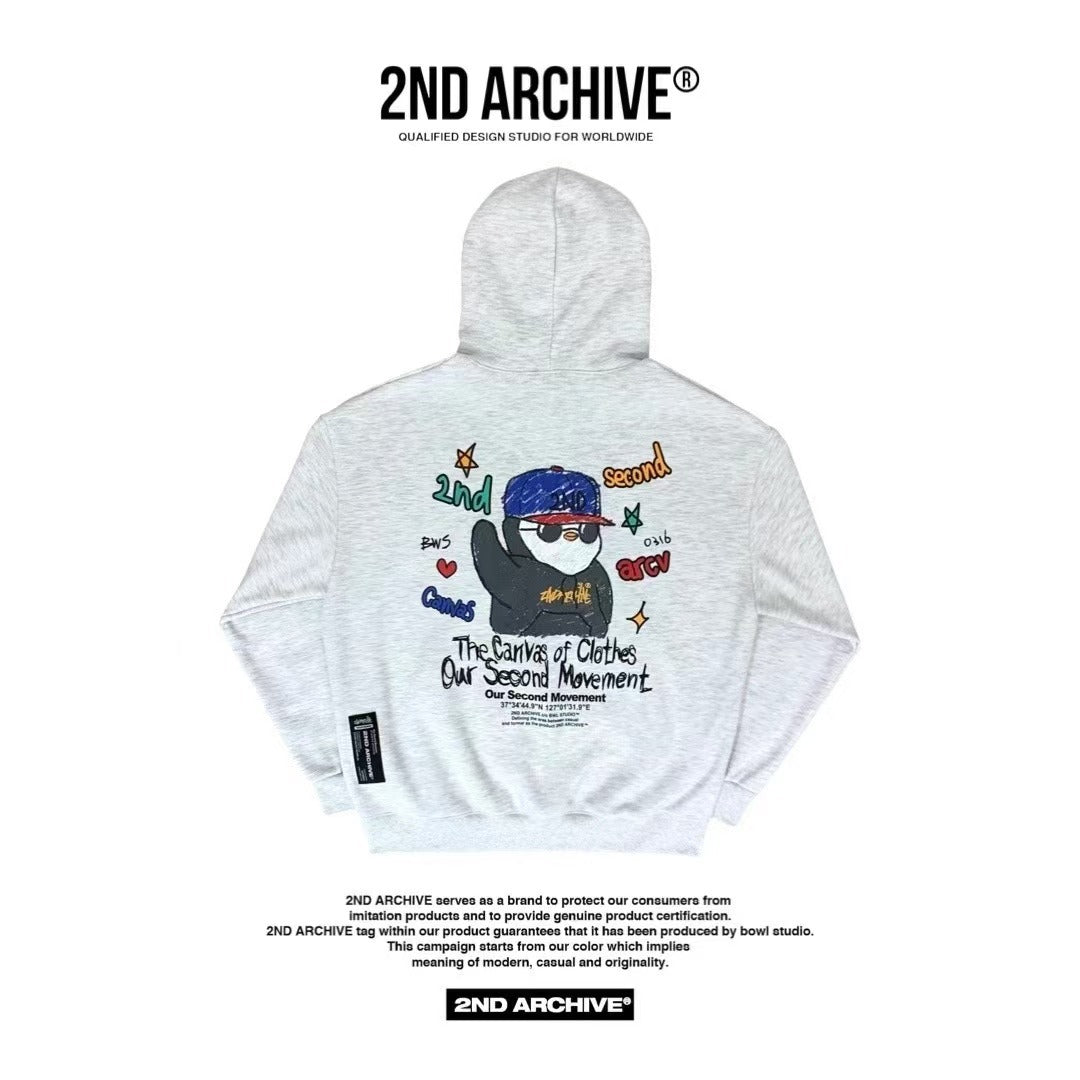 韓國直送🇰🇷 2ND ARCHIVE Penguin Hoodie HLY & CHOCCICO