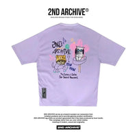 韓國直送🇰🇷 2ND ARCHIVE Pink Flower Cat T-shirt - 4 Color HLY & CHOCCICO