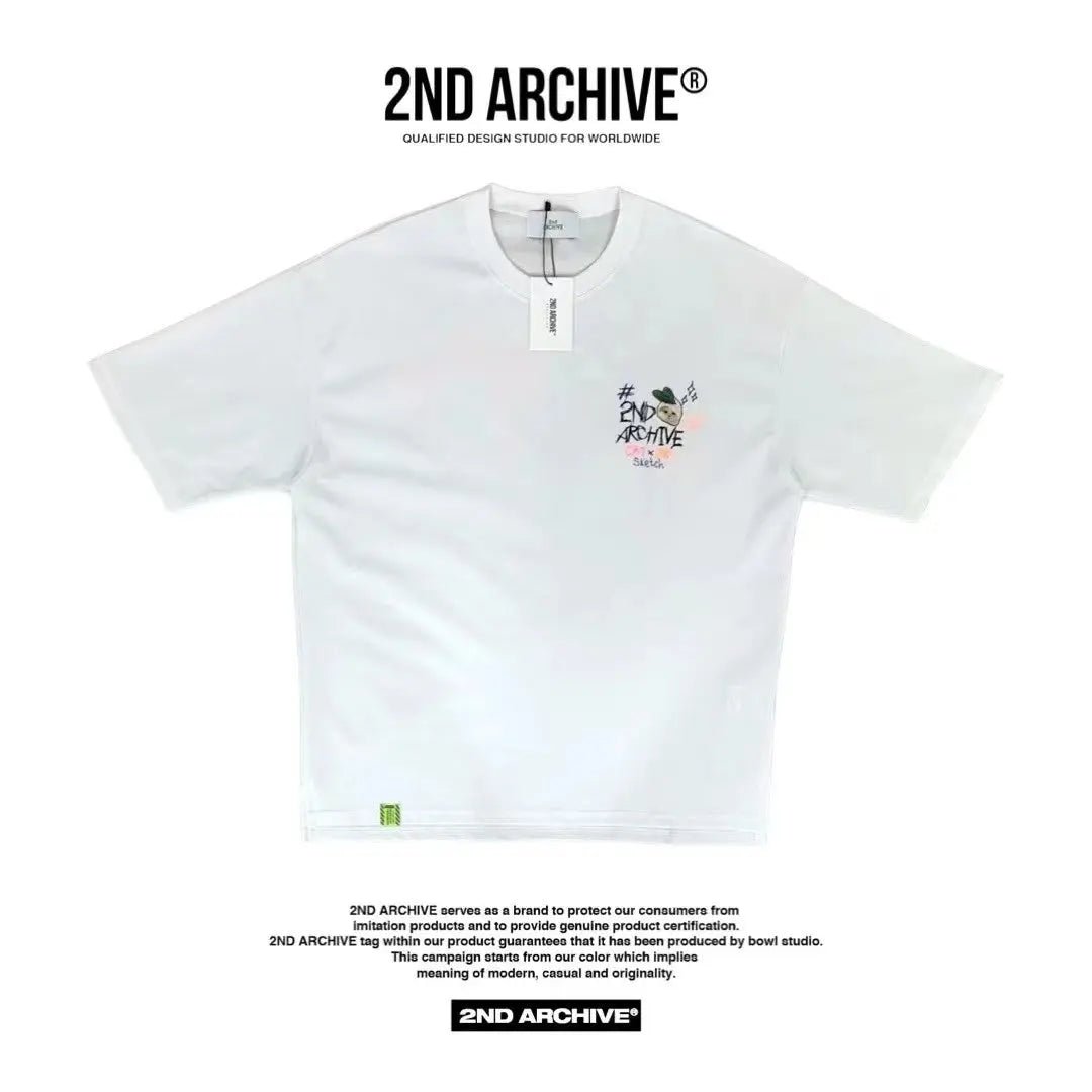 韓國直送🇰🇷 2ND ARCHIVE Pink Flower Cat T-shirt - 4 Color HLY & CHOCCICO