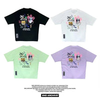 韓國直送🇰🇷 2ND ARCHIVE Pink Flower Cat T-shirt - 4 Color HLY & CHOCCICO
