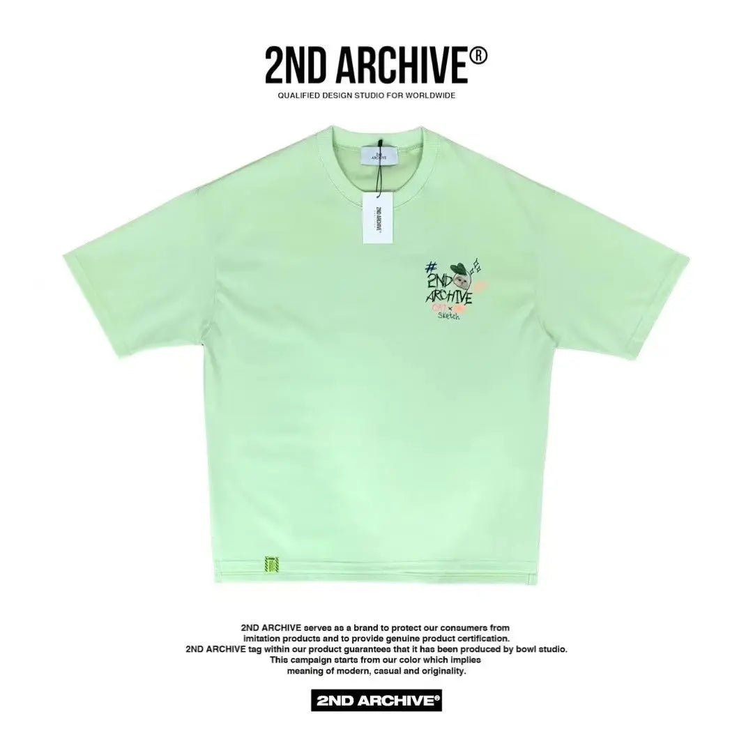 韓國直送🇰🇷 2ND ARCHIVE Pink Flower Cat T-shirt - 4 Color HLY & CHOCCICO