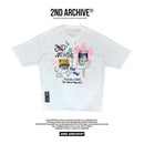 韓國直送🇰🇷 2ND ARCHIVE Pink Flower Cat T-shirt - 4 Color HLY & CHOCCICO