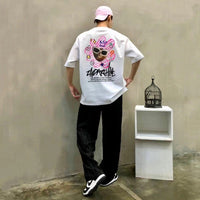 韓國直送🇰🇷 2ND ARCHIVE Pink Flower cat Tee - 4 Color HLY & CHOCCICO