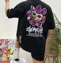 韓國直送🇰🇷 2ND ARCHIVE Pink Flower cat Tee - 4 Color HLY & CHOCCICO