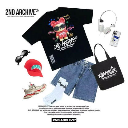 韓國直送🇰🇷 2ND ARCHIVE Pink Sunglasses Tee - HLY &amp; CHOCCICO