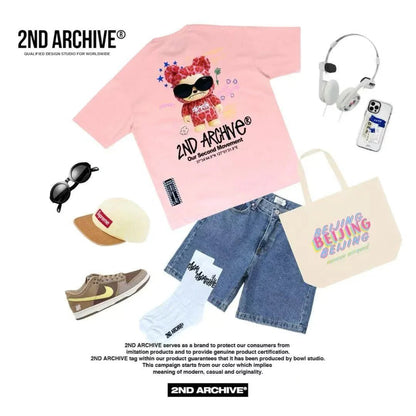 韓國直送🇰🇷 2ND ARCHIVE Pink Sunglasses Tee - HLY &amp; CHOCCICO