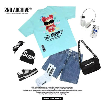 韓國直送🇰🇷 2ND ARCHIVE Pink Sunglasses Tee - HLY &amp; CHOCCICO