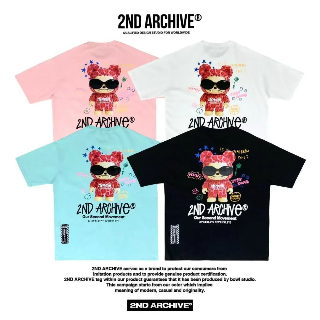 韓國直送🇰🇷 2ND ARCHIVE Pink Sunglasses Tee - HLY &amp; CHOCCICO
