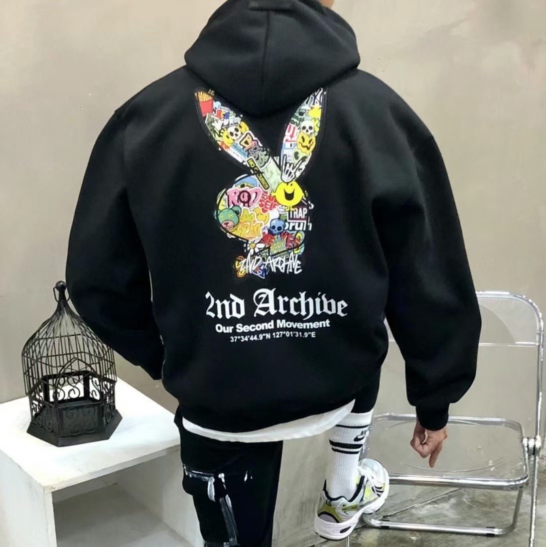 韓國直送🇰🇷 2ND ARCHIVE Play Rabbit Hoodie - HLY & CHOCCICO