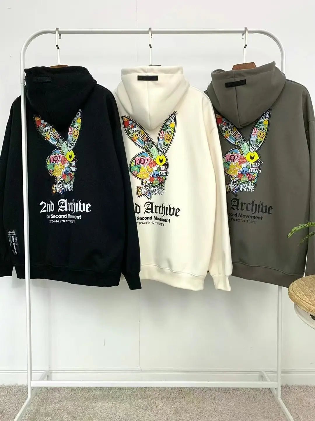 韓國直送🇰🇷 2ND ARCHIVE Play Rabbit Hoodie - HLY & CHOCCICO