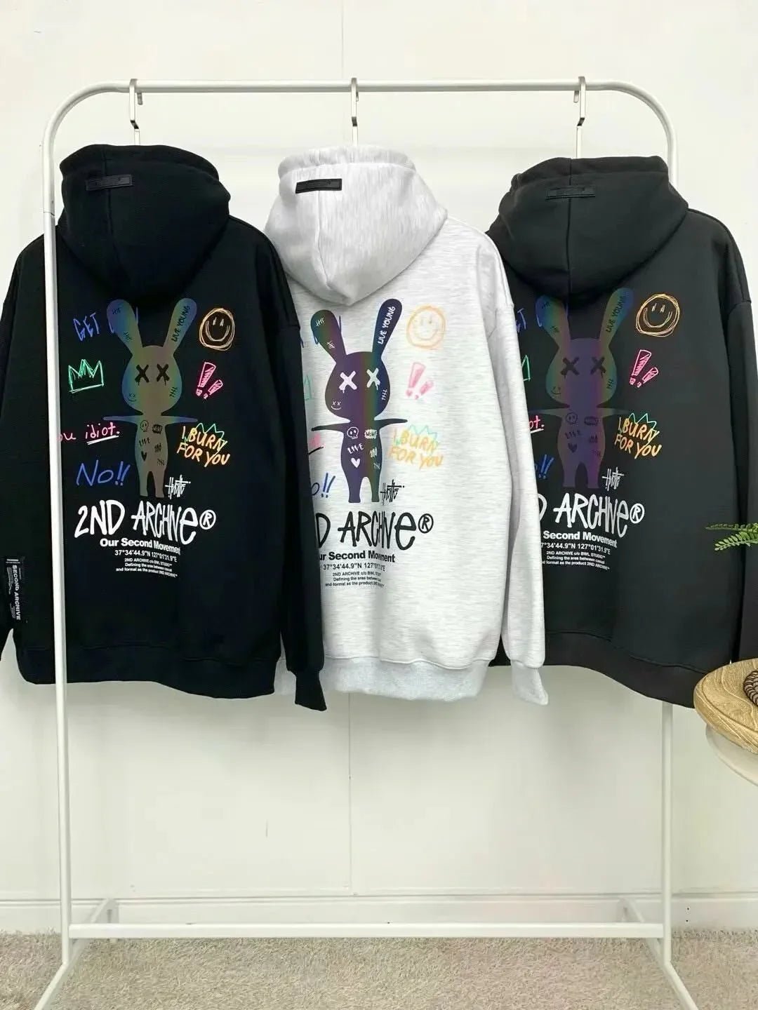 韓國直送🇰🇷 2ND ARCHIVE Rabbit XX Hoodies - HLY &amp; CHOCCICO