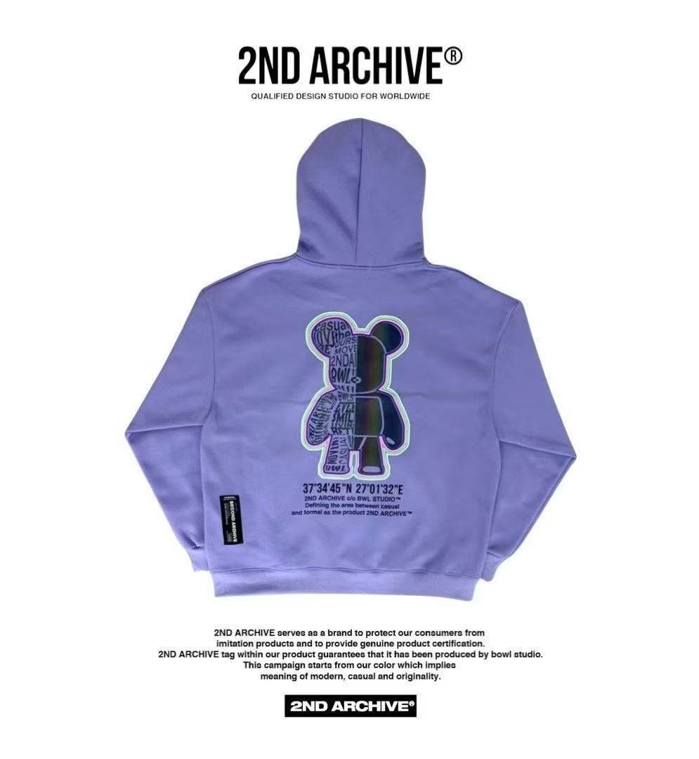 韓國直送 2ND ARCHIVE Scotch Half Bear Hoodie - HLY & CHOCCICO