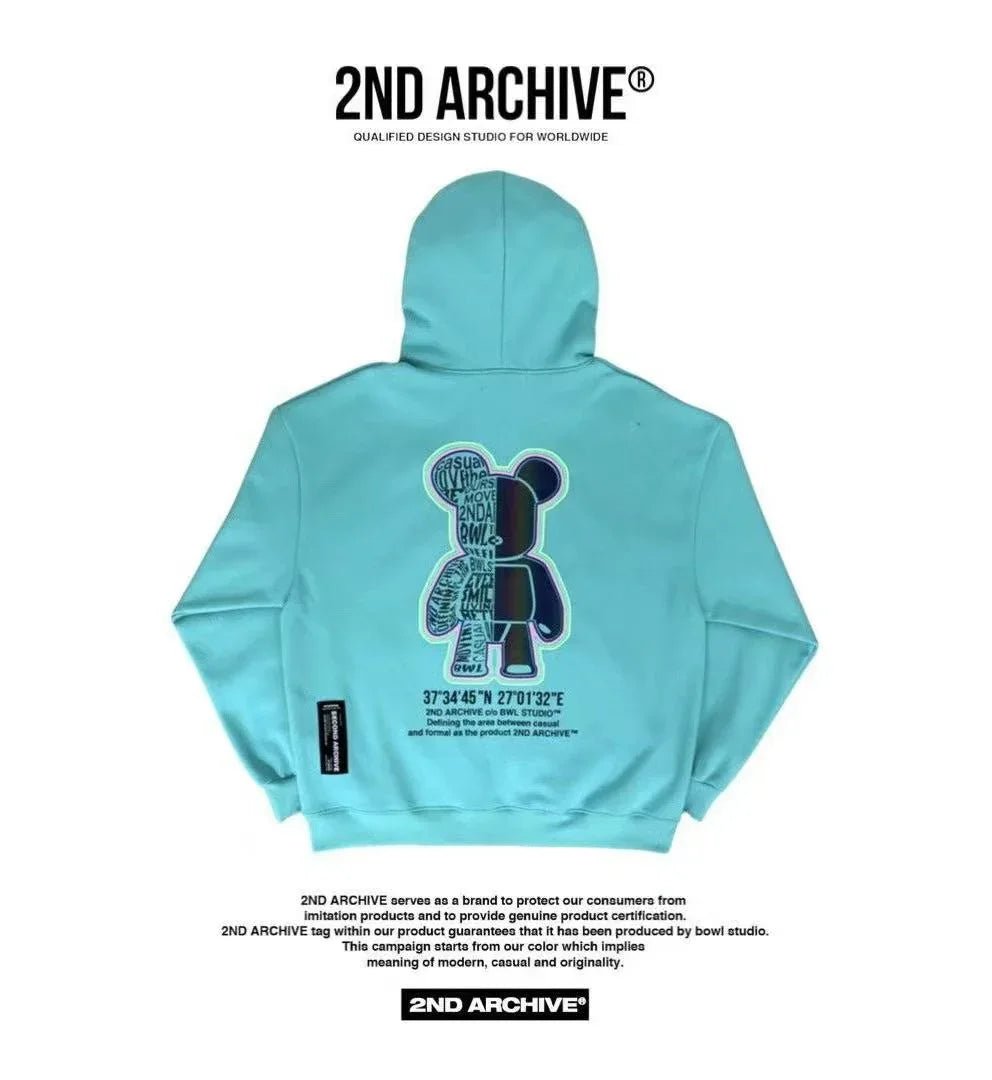 韓國直送 2ND ARCHIVE Scotch Half Bear Hoodie - HLY &amp; CHOCCICO