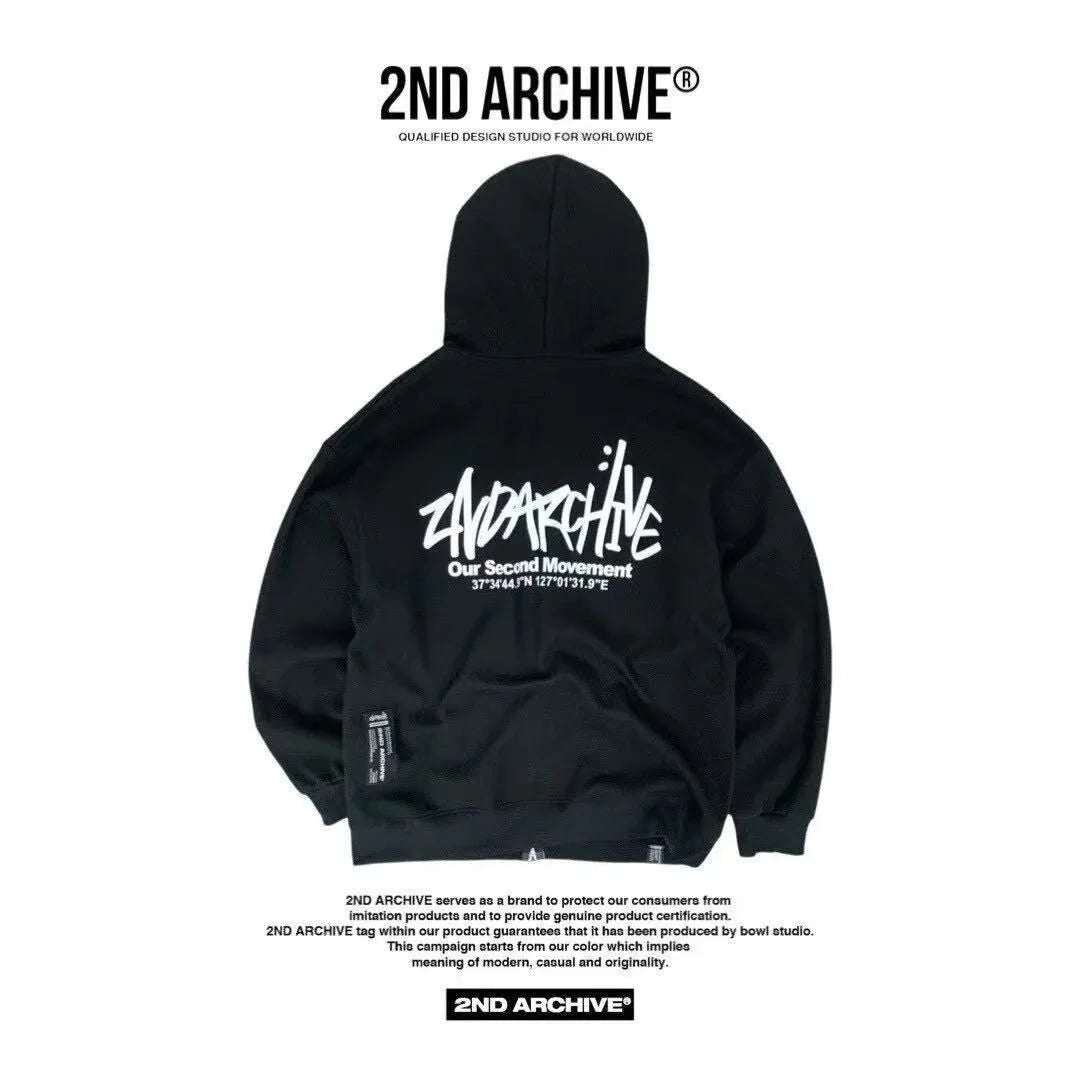 韓國直送🇰🇷 2ND ARCHIVE SG Logo Two Way Hood Zip - up - HLY &amp; CHOCCICO