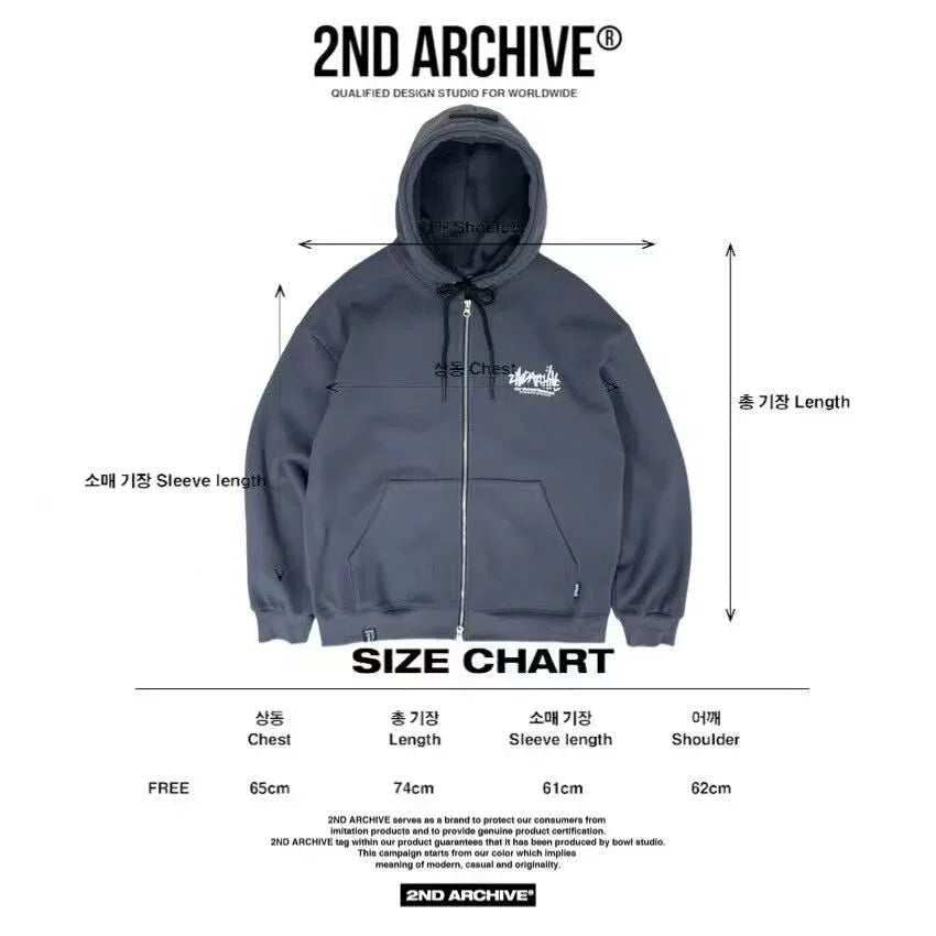 韓國直送🇰🇷 2ND ARCHIVE SG Logo Two Way Hood Zip - up - HLY &amp; CHOCCICO