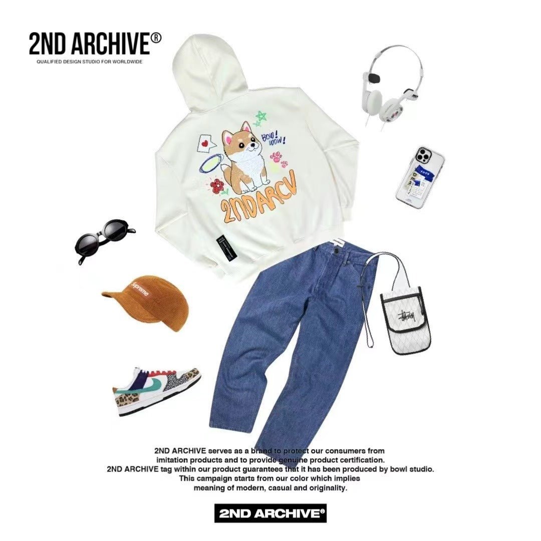 韓國直送🇰🇷 2ND ARCHIVE Shiba Inu Crayon Hoodie - HLY & CHOCCICO