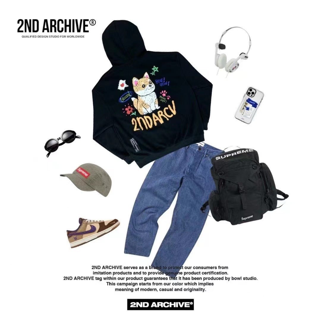 韓國直送🇰🇷 2ND ARCHIVE Shiba Inu Crayon Hoodie HLY & CHOCCICO