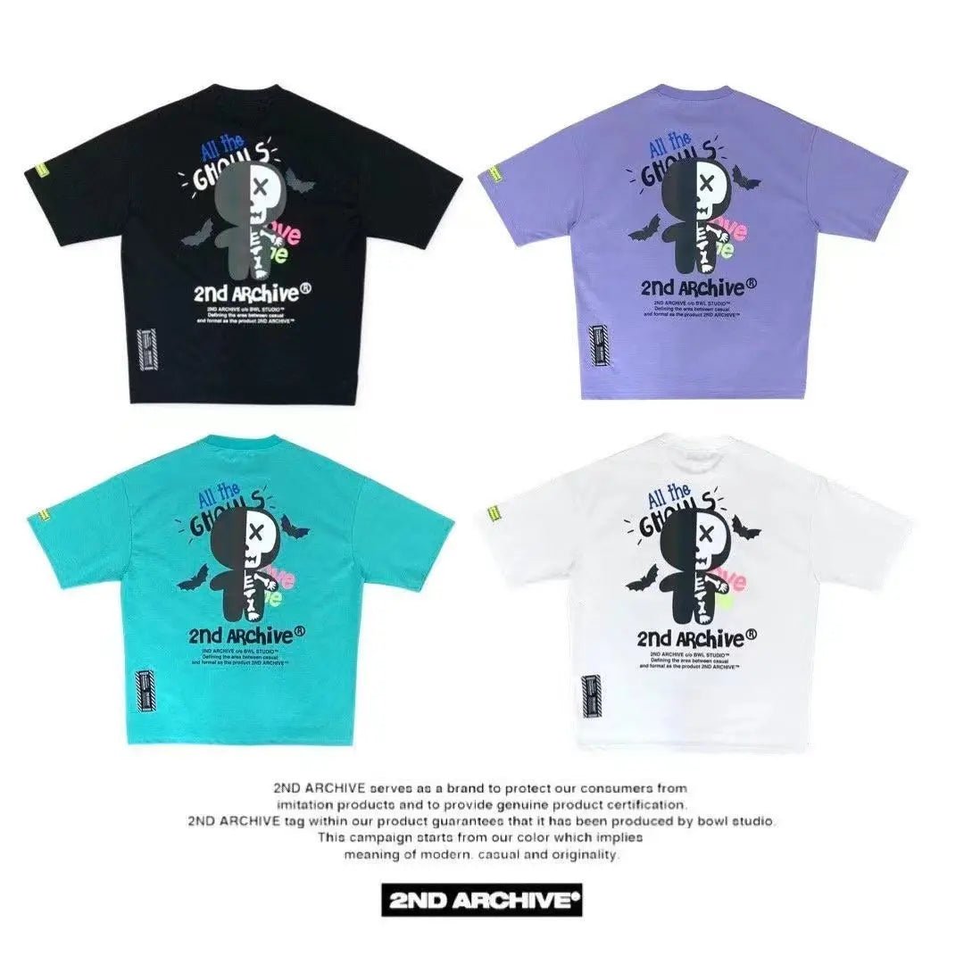 韓國直送🇰🇷 2ND ARCHIVE Skull Bear Scotch T-shirt -4 Color HLY & CHOCCICO