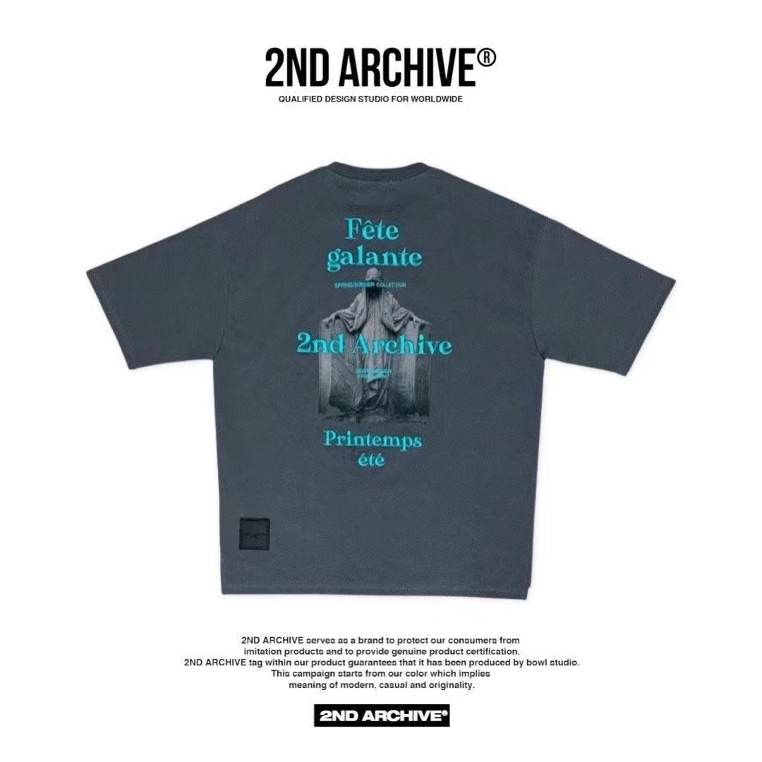 韓國直送🇰🇷 2ND ARCHIVE Statue 3D embroidery T-shirt- 3 Color