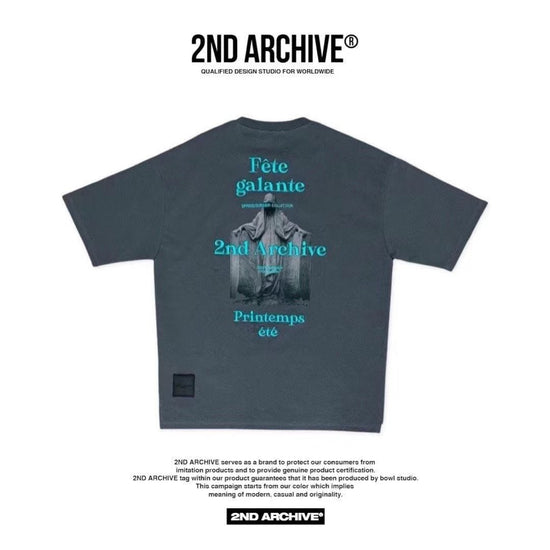 韓國直送🇰🇷 2ND ARCHIVE Statue 3D embroidery T-shirt- 3 Color