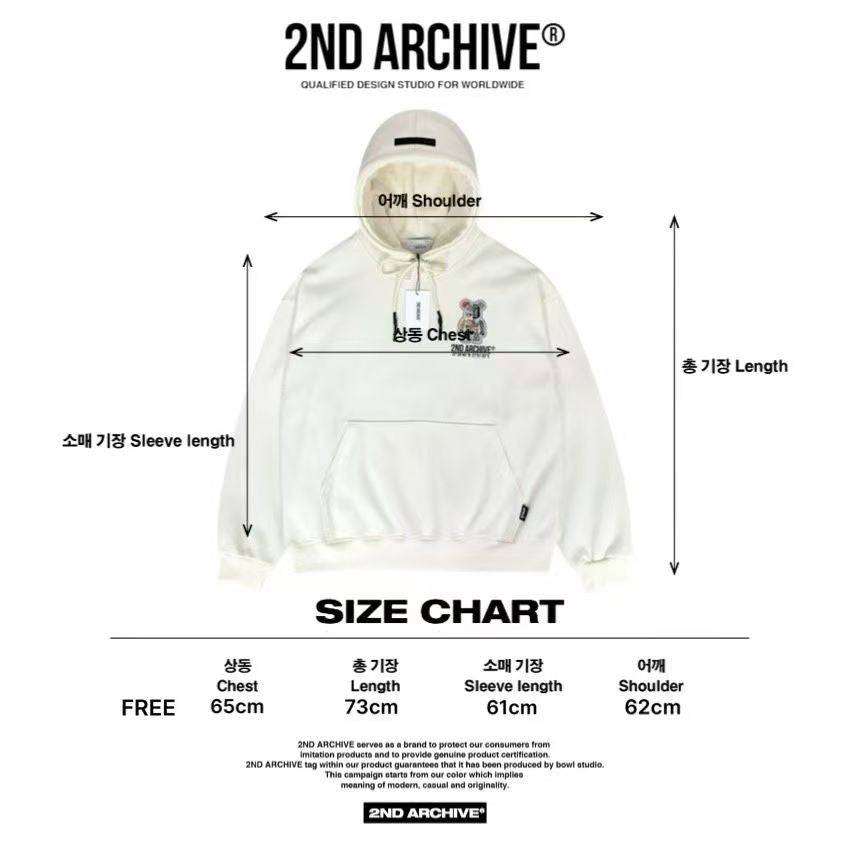 韓國直送2nd ARCHIVE Sticker Scotch Bear Hoodie - HLY & CHOCCICO