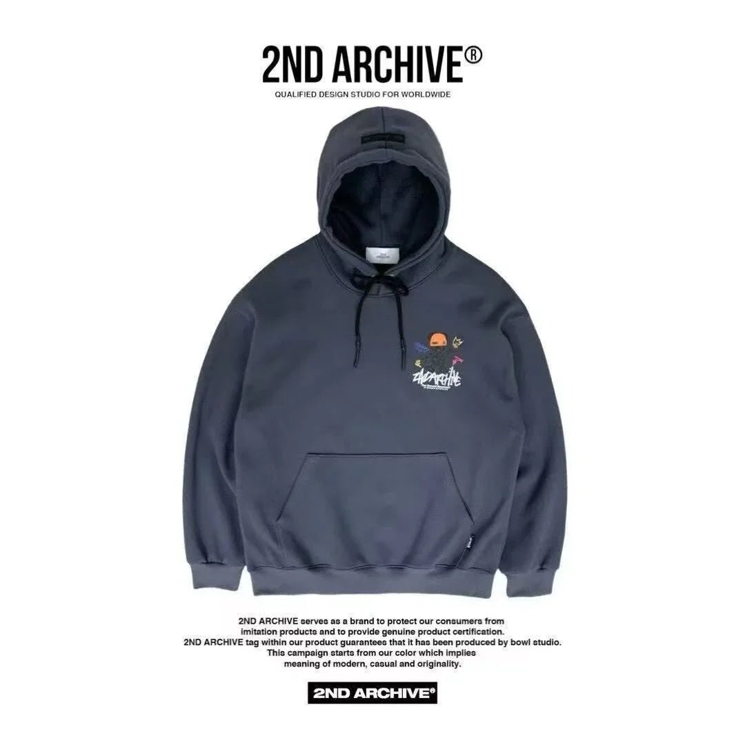韓國直送🇰🇷 2ND ARCHIVE Tattoo Beanie Bear Hoodies - HLY &amp; CHOCCICO