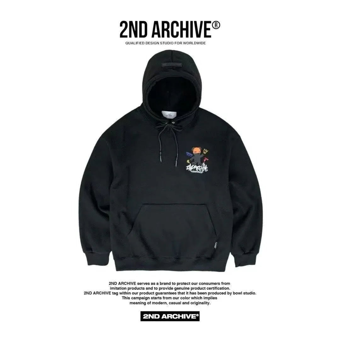 韓國直送🇰🇷 2ND ARCHIVE Tattoo Beanie Bear Hoodies - HLY &amp; CHOCCICO