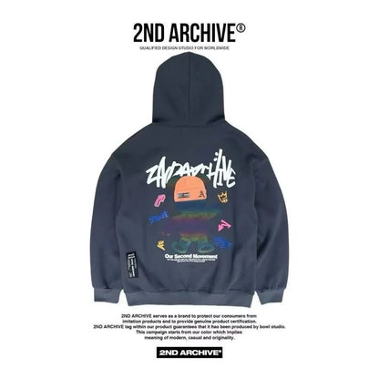 韓國直送🇰🇷 2ND ARCHIVE Tattoo Beanie Bear Hoodies - HLY &amp; CHOCCICO