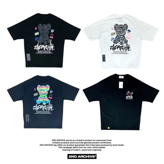 韓國直送🇰🇷 2ND ARCHIVE Vibe Bear Scotch T-shirt -3 Color