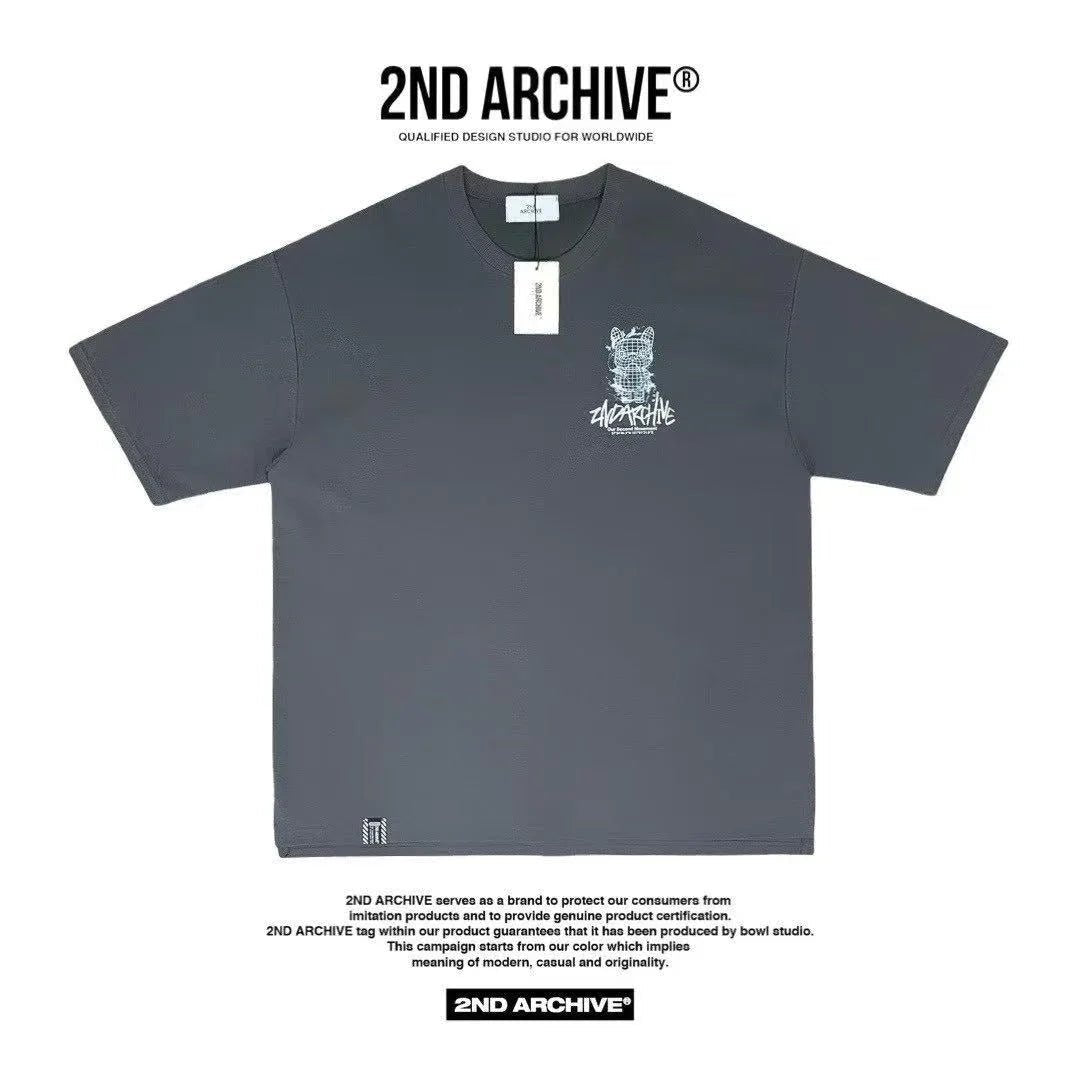 🇰🇷韓國直送🇰🇷 2ND ARCHIVE Water Line Buldog Tee - HLY &amp; CHOCCICO