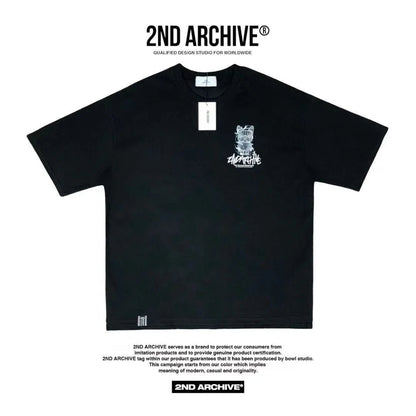 🇰🇷韓國直送🇰🇷 2ND ARCHIVE Water Line Buldog Tee - HLY &amp; CHOCCICO
