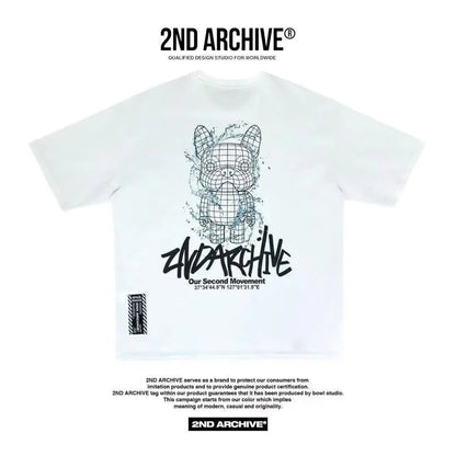 🇰🇷韓國直送🇰🇷 2ND ARCHIVE Water Line Buldog Tee - HLY &amp; CHOCCICO