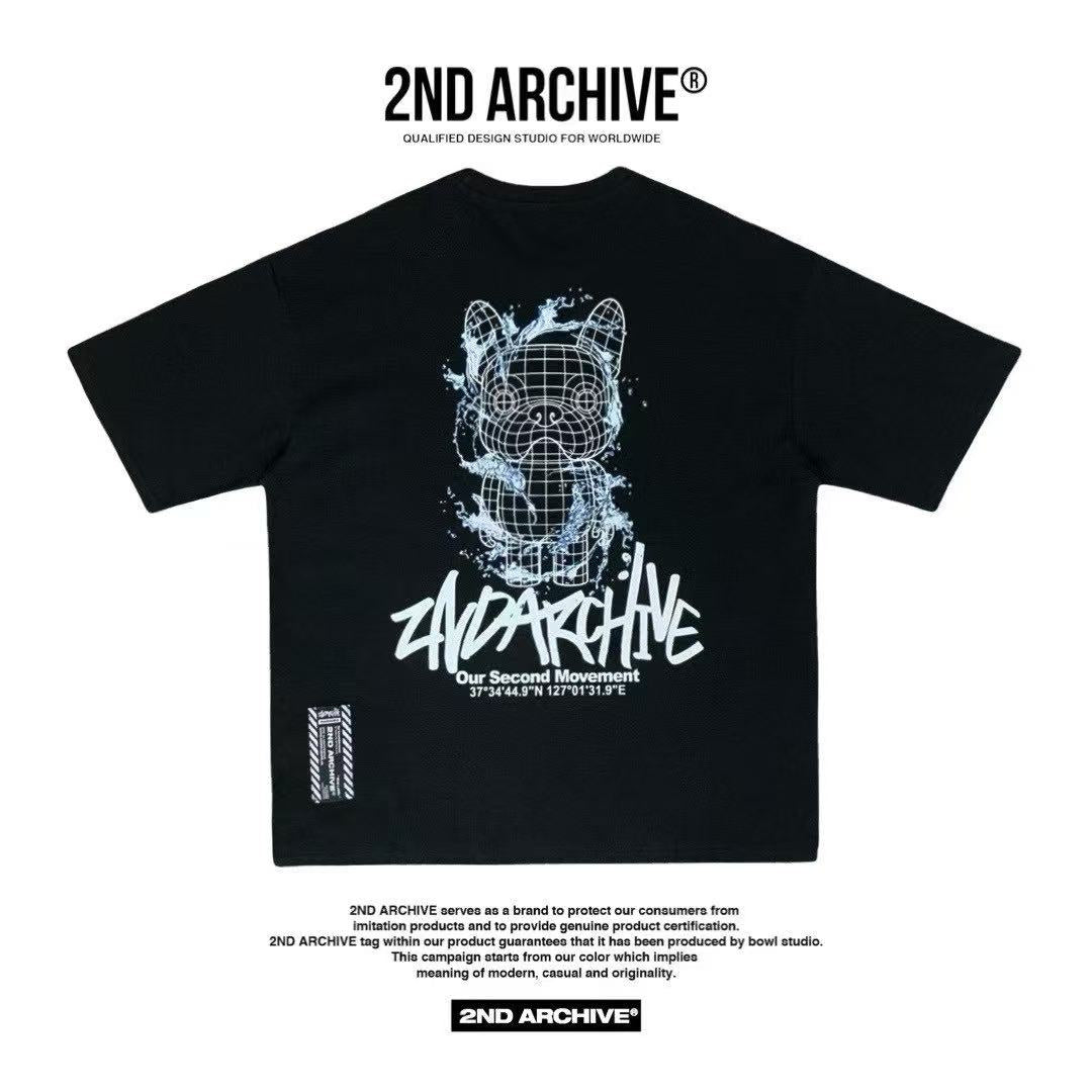 🇰🇷韓國直送🇰🇷 2ND ARCHIVE Water Line Buldog Tee HLY & CHOCCICO