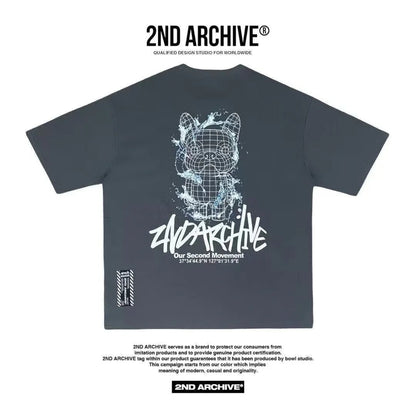 🇰🇷韓國直送🇰🇷 2ND ARCHIVE Water Line Buldog Tee - HLY &amp; CHOCCICO