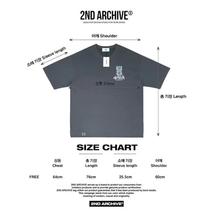 🇰🇷韓國直送🇰🇷 2ND ARCHIVE Water Line Buldog Tee - HLY &amp; CHOCCICO