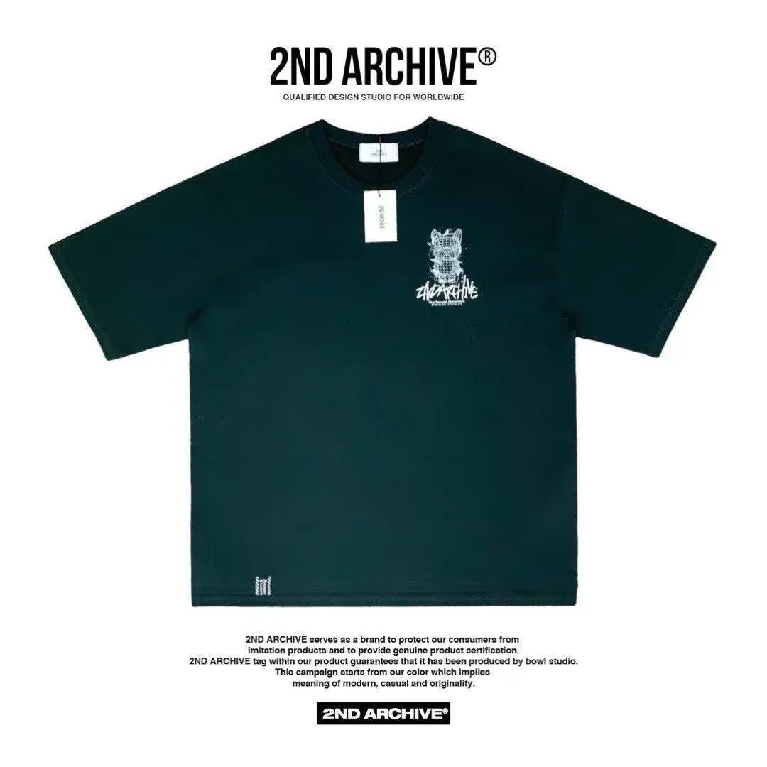 🇰🇷韓國直送🇰🇷 2ND ARCHIVE Water Line Buldog Tee - HLY &amp; CHOCCICO