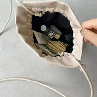 日本直送2WAY Faux Leather Drawstring Mini Shoulder Bag - HLY & CHOCCICO