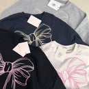 【一口價$363/件】韓國潮牌RonRon Embroidered line bow sweatshirt - 5 Color HLY & CHOCCICO