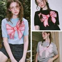 韓國潮牌RonRon knitted short sleeves  - 3 Color - HLY & CHOCCICO