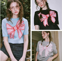 【一口價$363/件】韓國潮牌RonRon knitted short sleeves  - 3 Color HLY & CHOCCICO