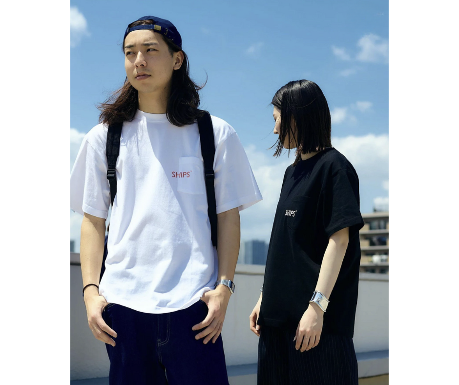 日本直送SHIPS Logo Print Pocket Tee SHIPS