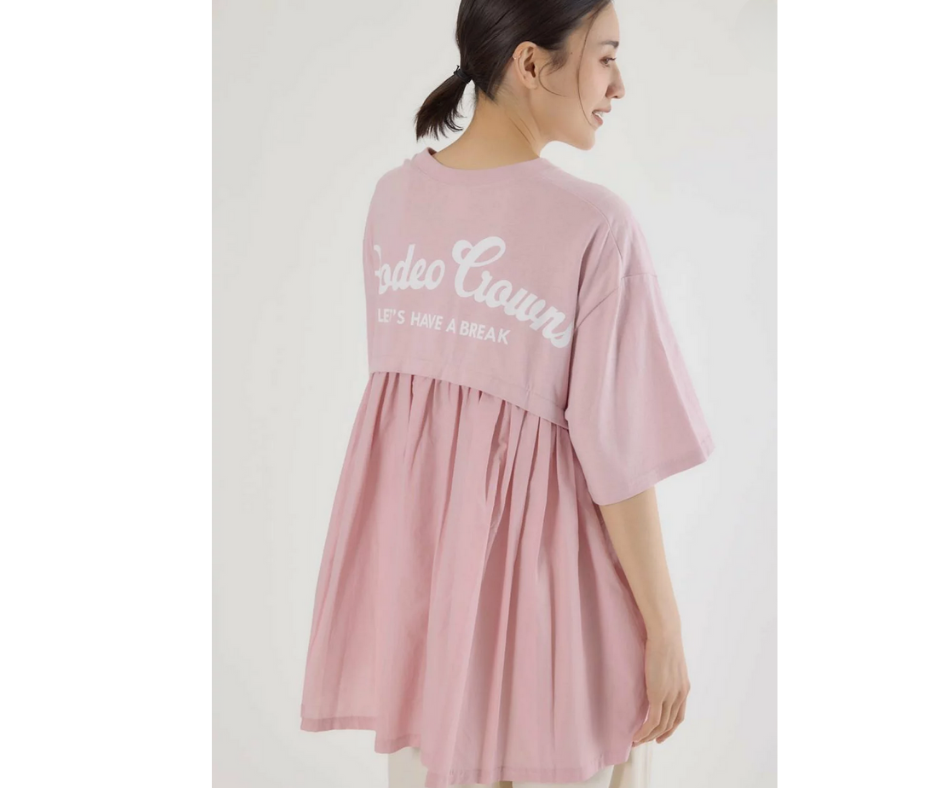 日本直送Rode Crown Back Gathered Docking T-Shirt - HLY & CHOCCICO