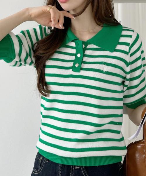 日本直送U.S. POLO ASSN Bicolor Stained Color Polonite knit