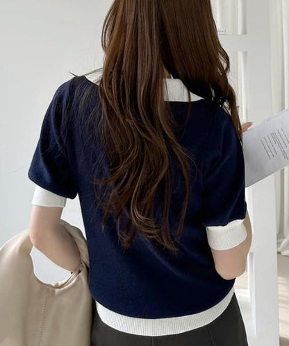 日本直送U.S. POLO ASSN Bicolor Stained Color Polonite knit