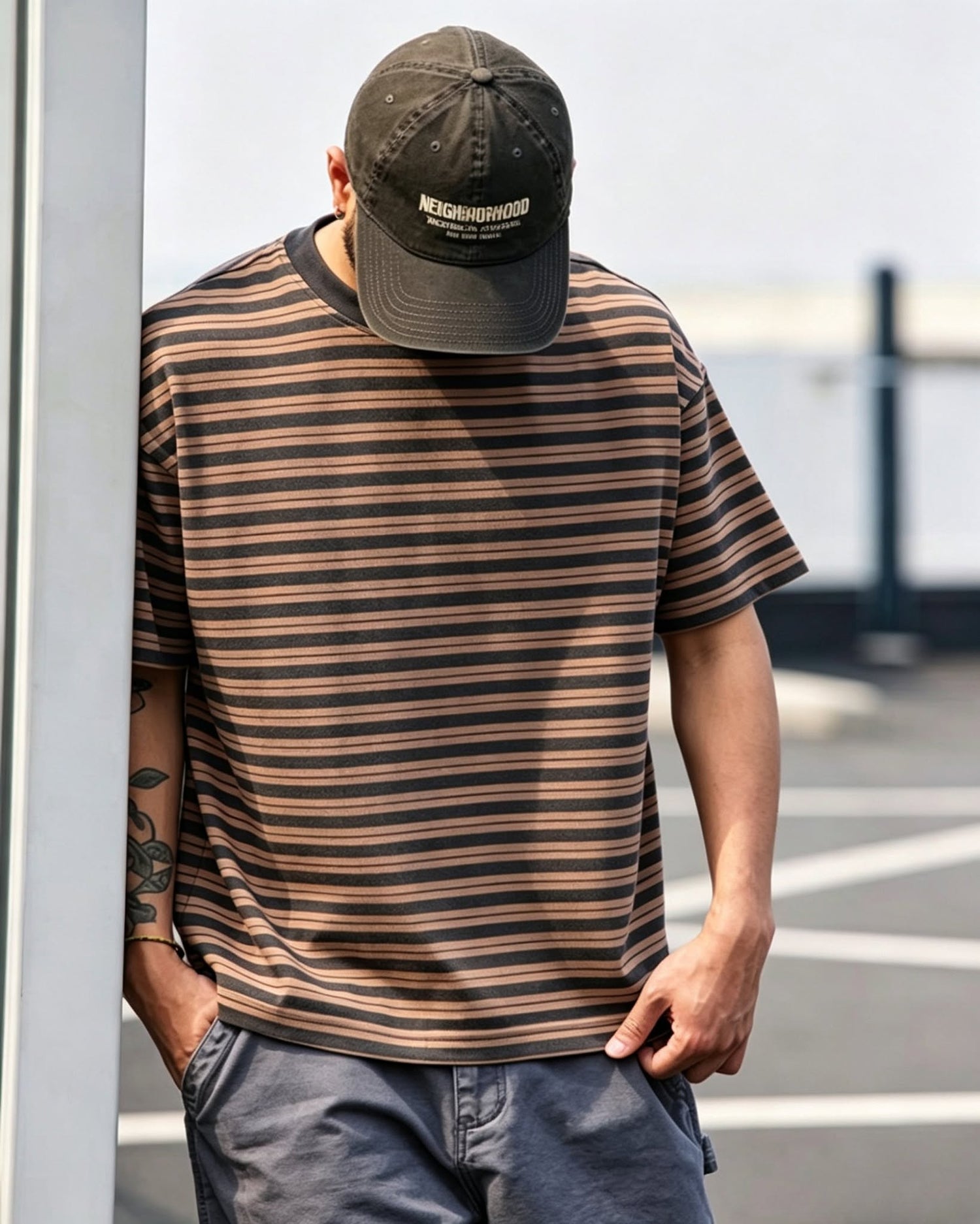 Wide- Striped Relaxed Tee
