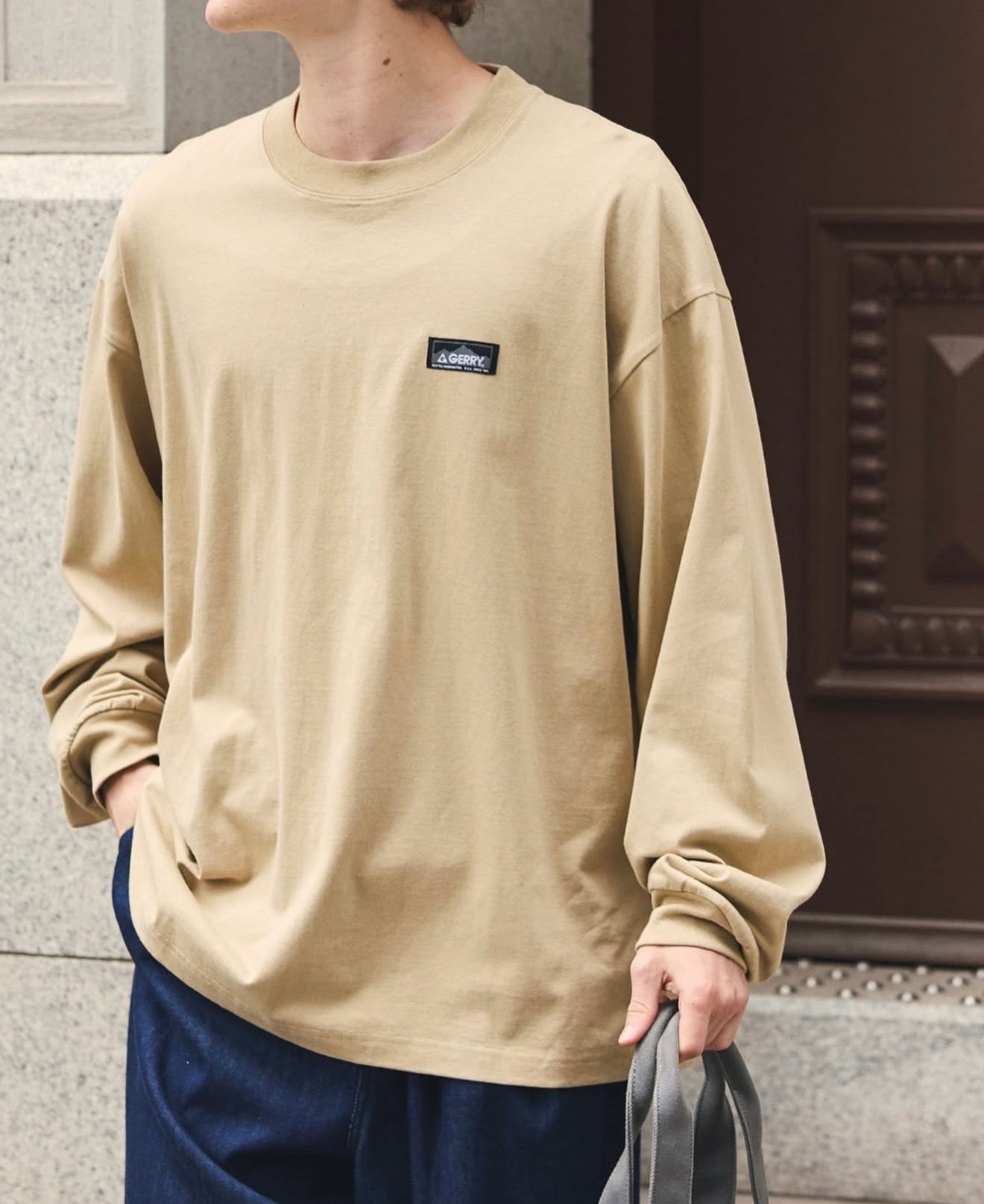 Direct from Japan GERRY Print Big Silhouette Long Sleeve Tee