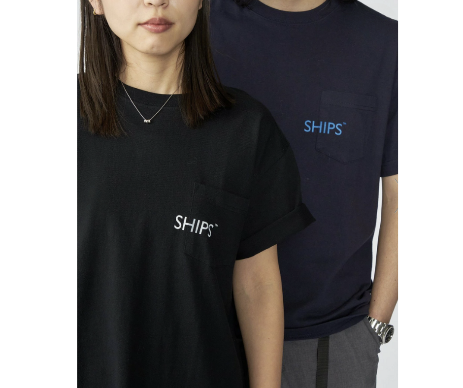 日本直送SHIPS Logo Print Pocket Tee SHIPS