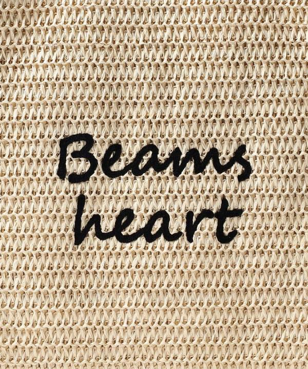 日本直送BEAMS HEART Paper Logo Embroidered Tote Bag